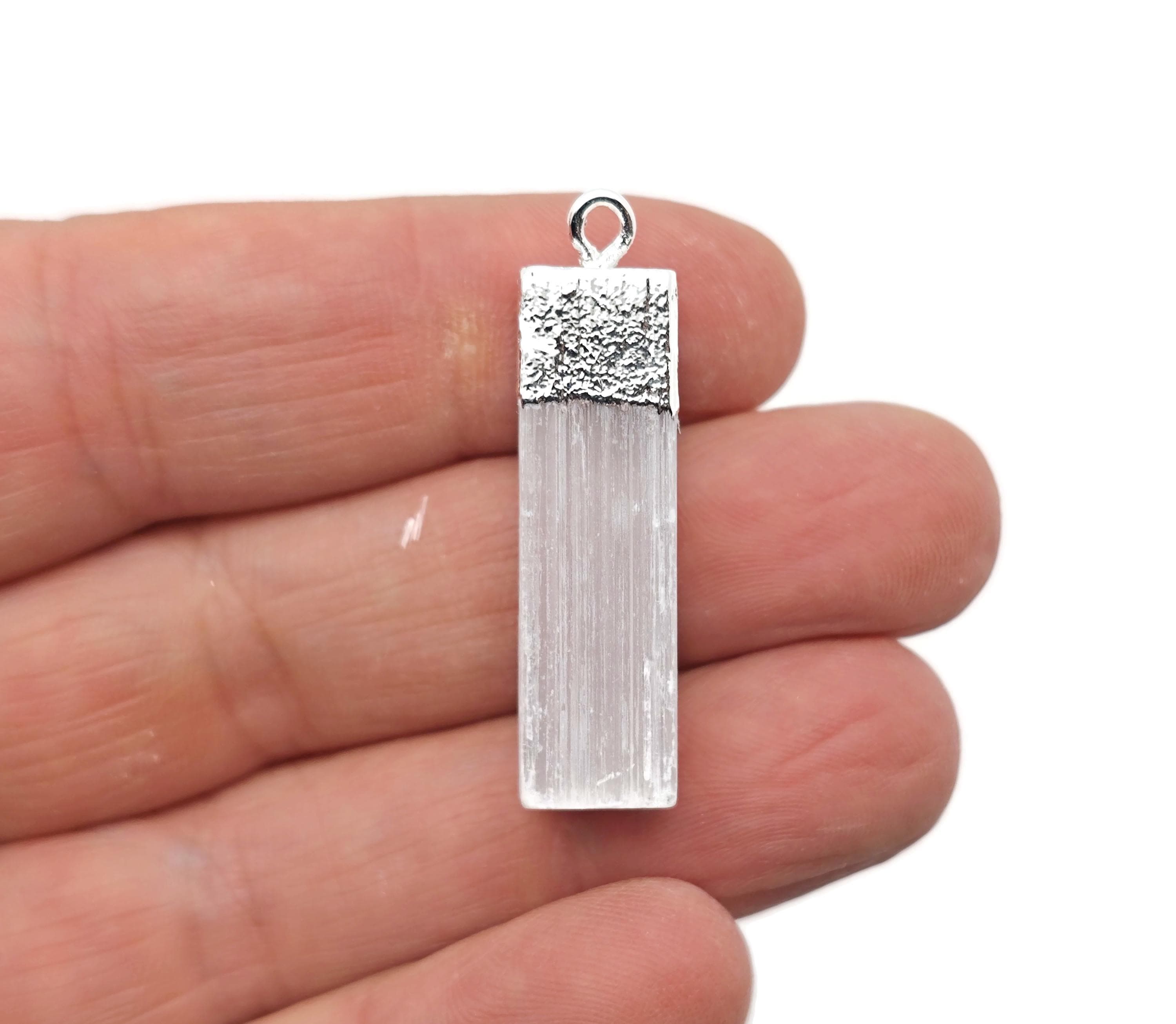 Selenite Stick Pendant - Crystals Pendant Healing - Mini Crystal Pendant - Gifts - Nc1123
