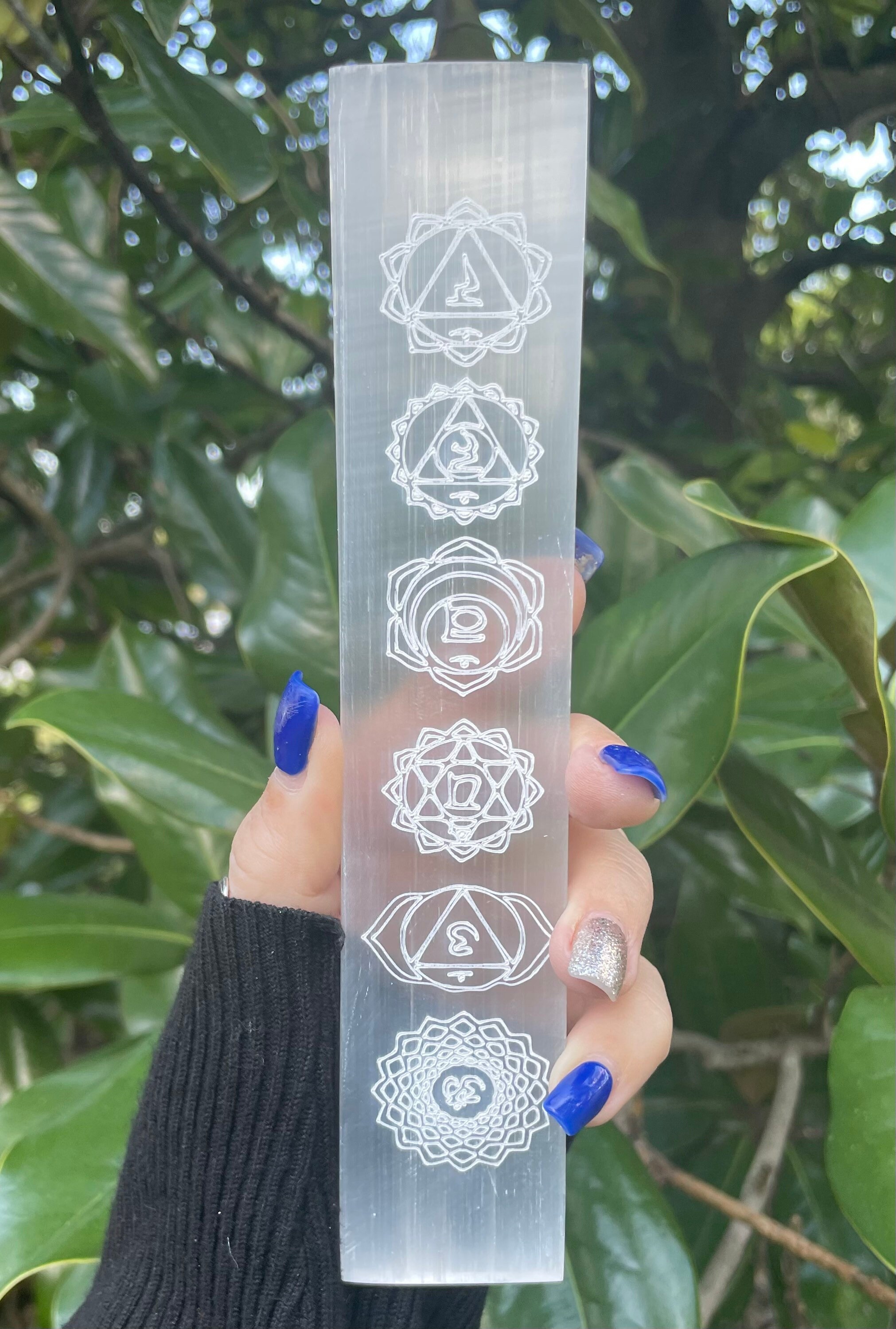 Selenite Chakra Wand, Selenite, Selenite Charging Wand, Chakra Selenite, Qty. 1