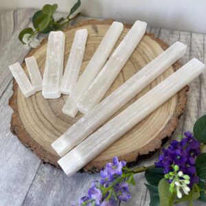 Large selenite stick wand 5-40cm long for cleansing the aura