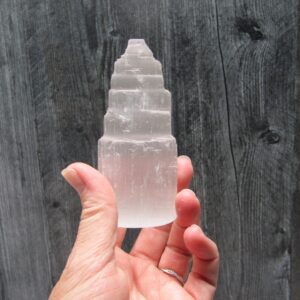 Selenite Medium 4" Skyscraper Tower