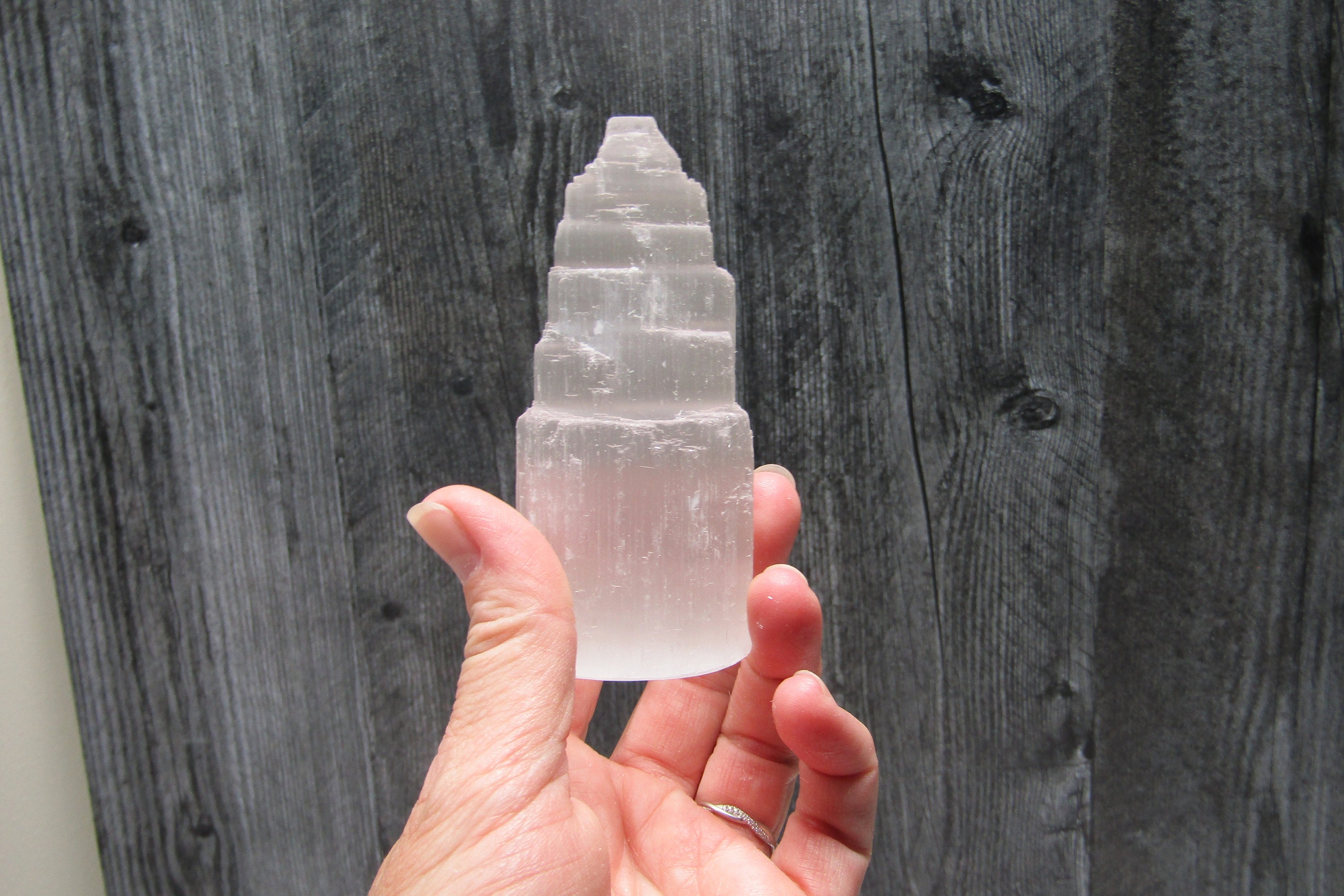 Selenite Medium 4" Skyscraper Tower Selenite Medium 4" Skyscraper Tower