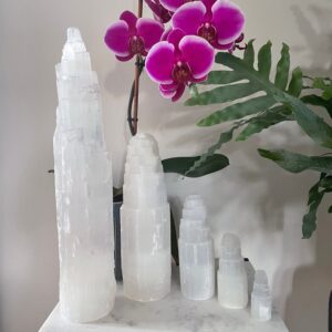Selenite mountain for clarity 2”,4”,6", 8" or 10" tower