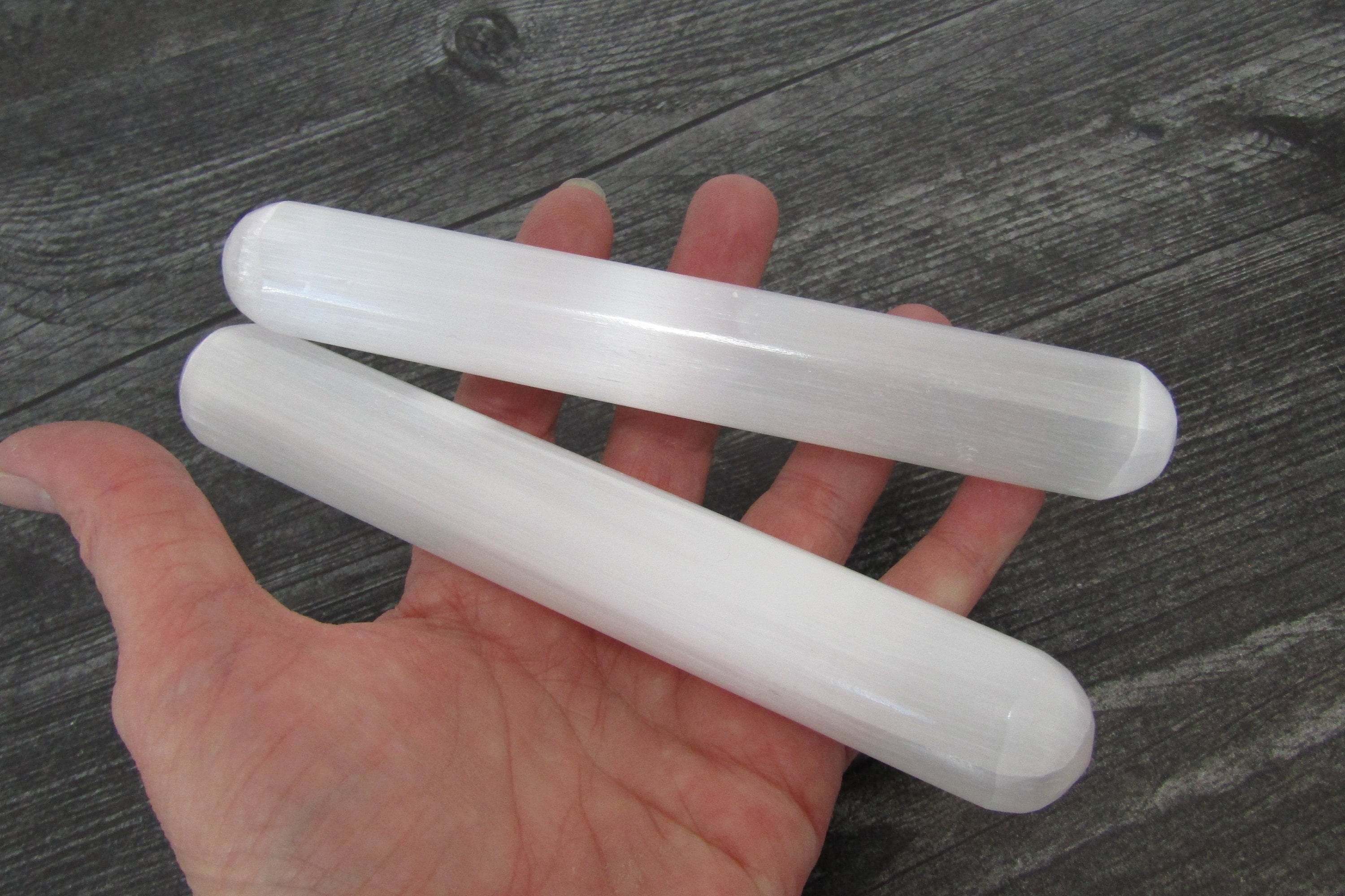 Selenite Round 6 Inch Wand