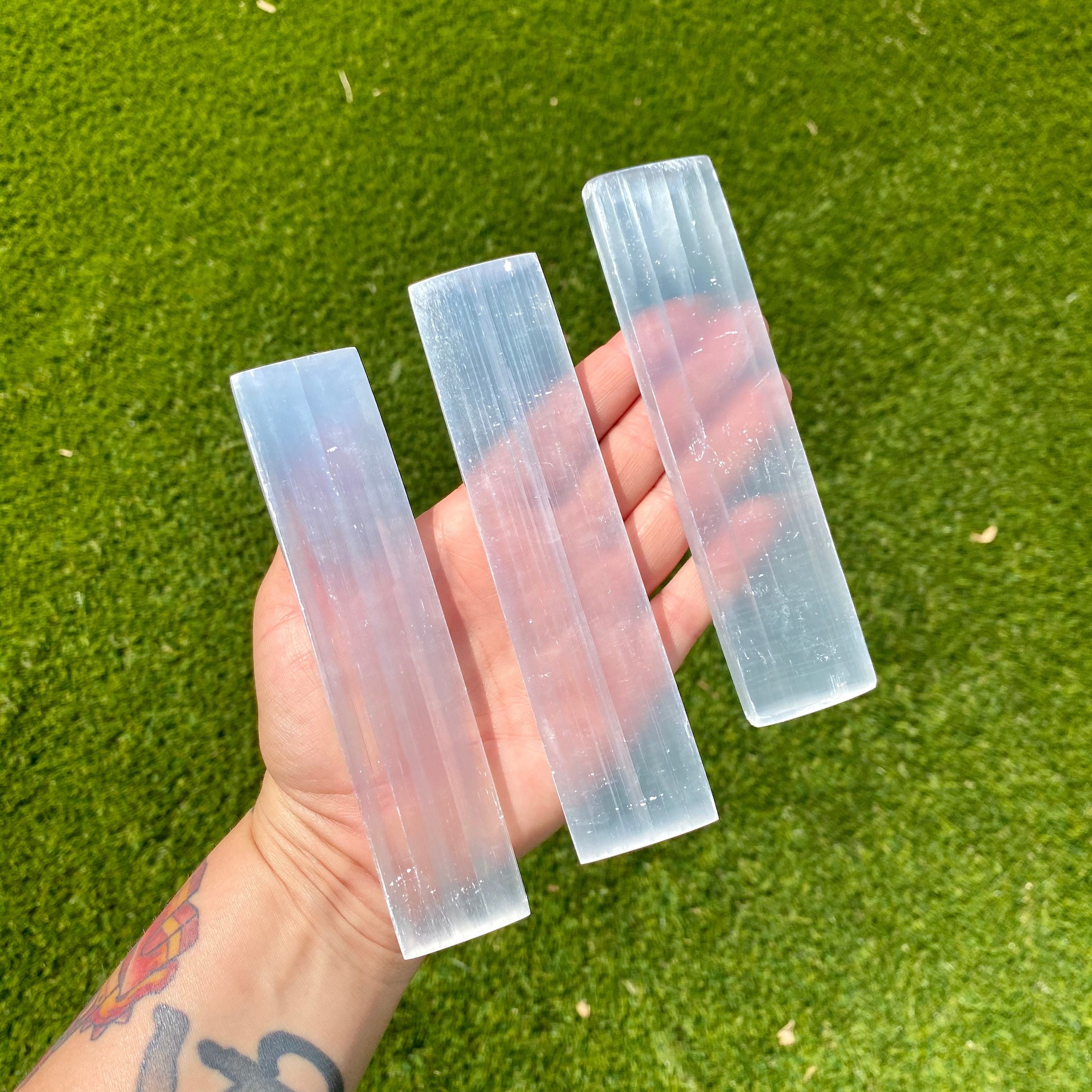 Selenite Ruler, Selenite Plate, Charging Rulers, Gypsum, Stick, Plates, Flat Wand