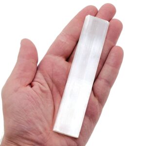 Selenite Wand Stone - Obelisk Tower Selenite Wand Stone - Loose Gemstone - Natural Selenite Tower – 12cm - Ra1163