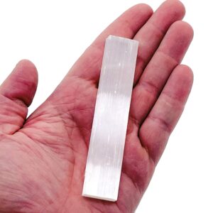 Selenite Wand Stone - Obelisk Tower Selenite Wand Stone - Loose Gemstone - Natural Selenite Tower – 10cm - Ra1162