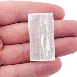Selenite Wand Stone - Obelisk Tower Selenite Wand Stone - Loose Gemstone - Natural Selenite Tower – 4cm - Ra1159