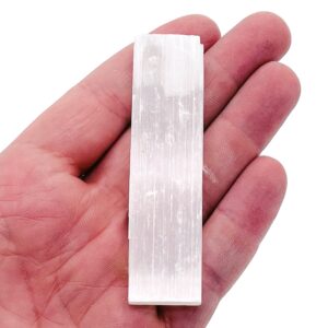 Selenite Wand Stone - Obelisk Tower Selenite Wand Stone - Loose Gemstone - Natural Selenite Tower – 8cm - Ra1161