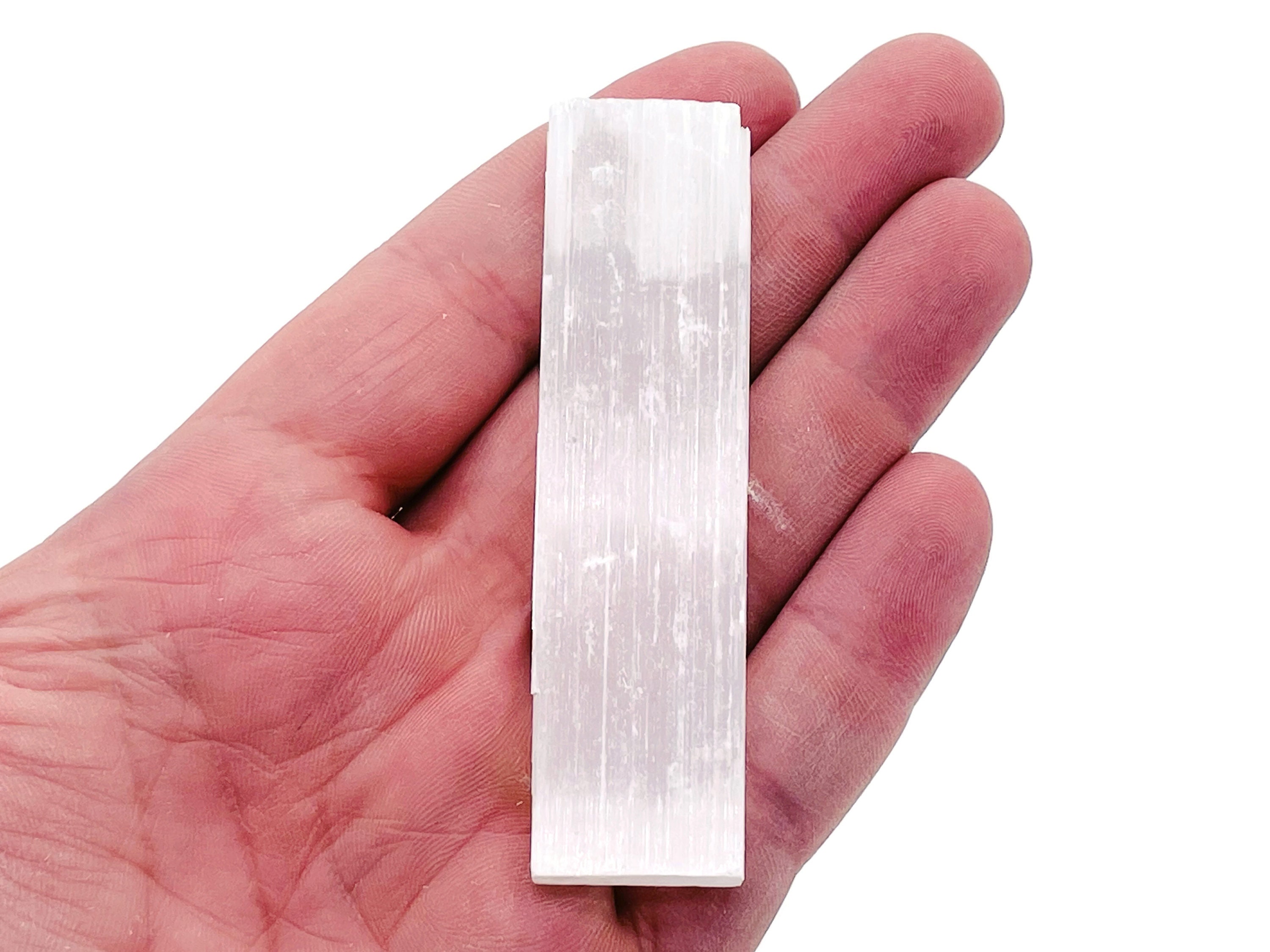 Selenite Wand Stone - Obelisk Tower Selenite Wand Stone - Loose Gemstone - Natural Selenite Tower – 8cm - Ra1161