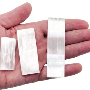 Selenite Wand Stone - Obelisk Tower Selenite Wand Stone - Loose Gemstone - 4-6-8-10-12cm - Slmix1