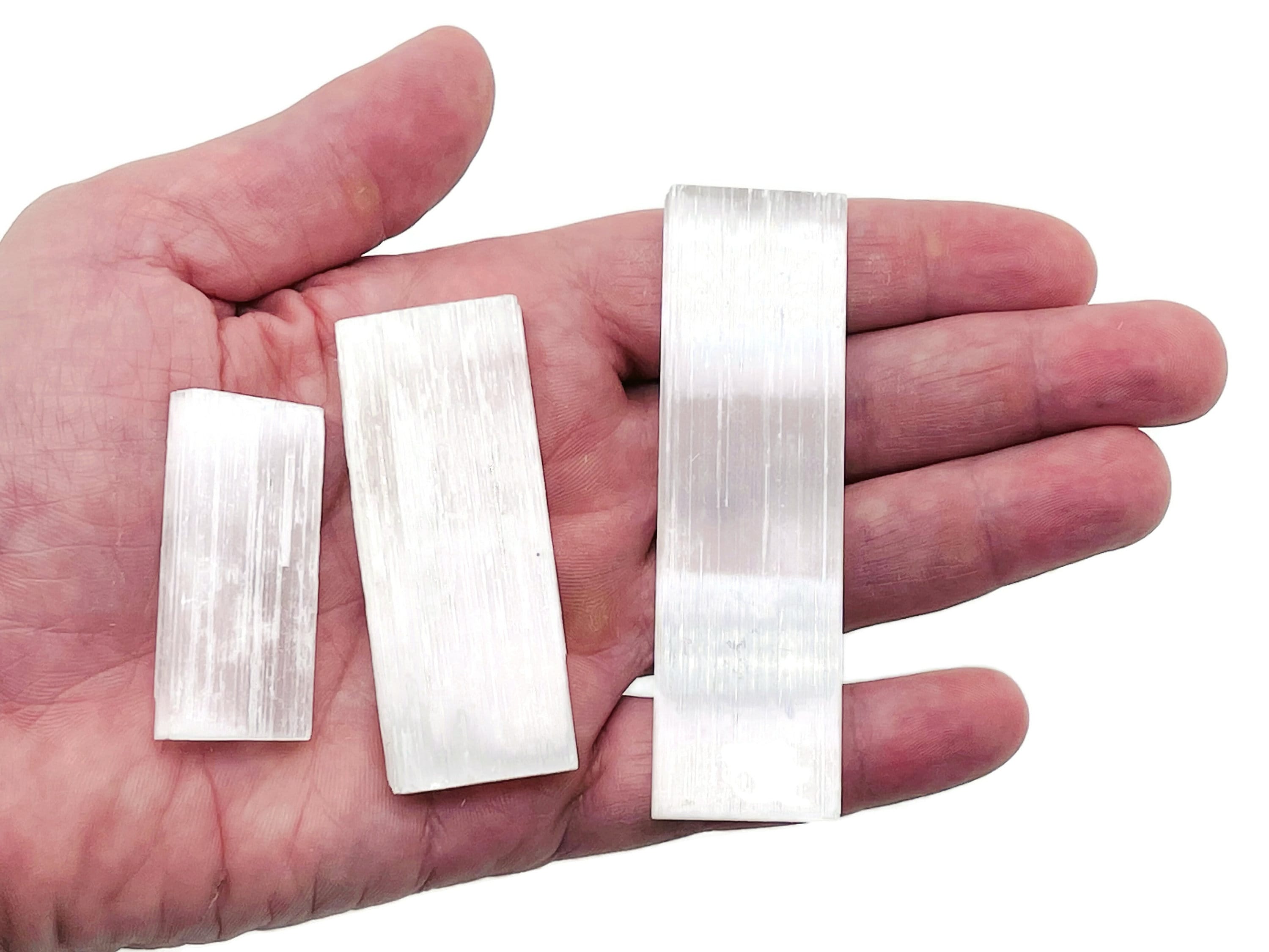 Selenite Wand Stone - Obelisk Tower Selenite Wand Stone - Loose Gemstone - 4-6-8-10-12cm - Slmix1