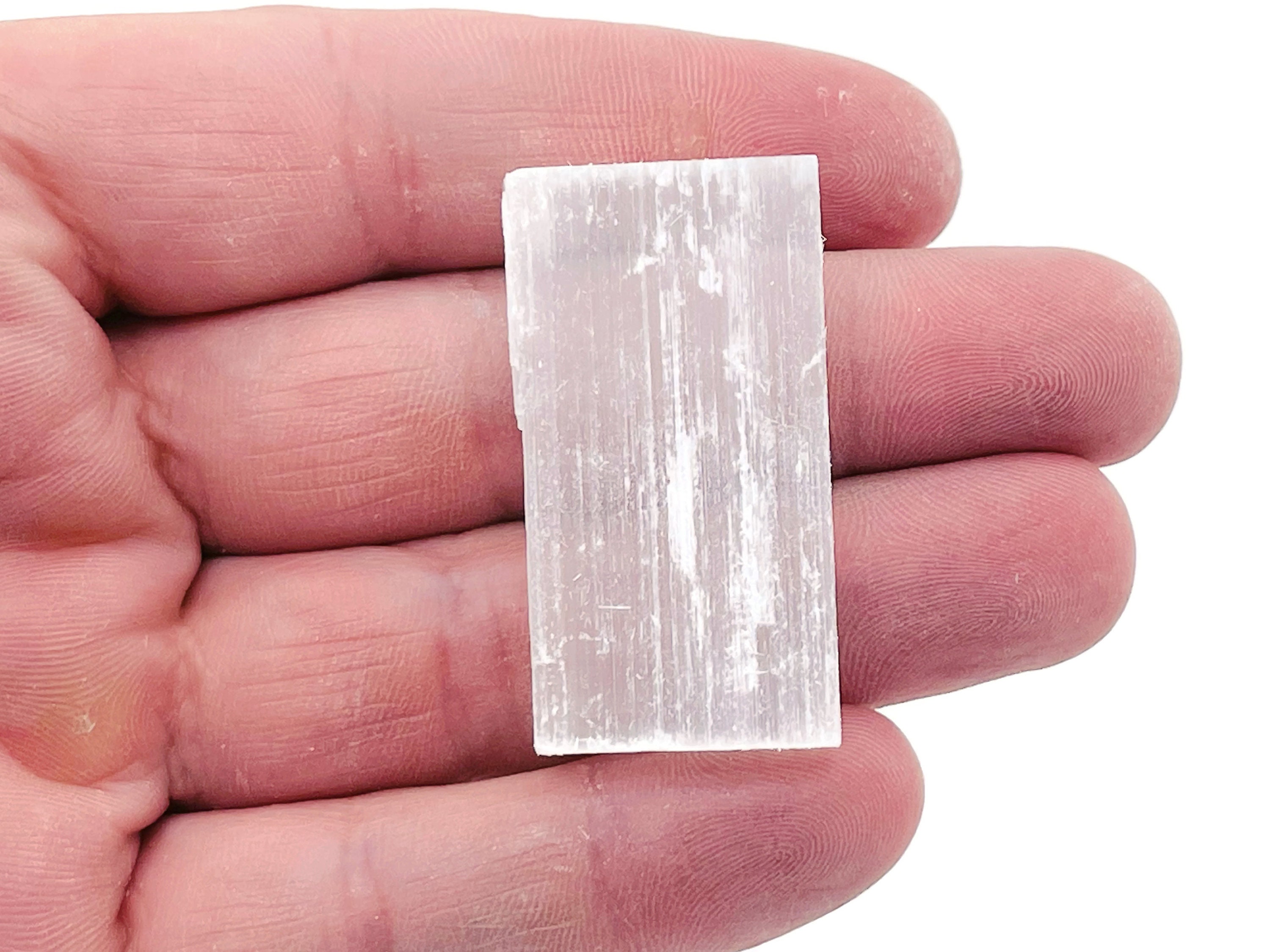 Selenite Wand Stone - Obelisk Tower Selenite Wand Stone - Loose Gemstone - Natural Selenite Tower – 4cm - Ra1159