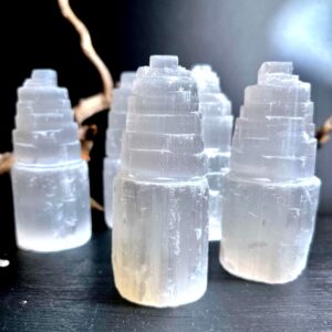 Selenite Tower 4 Inch | Moroccan Crystal Point | Energy Cleansing Wand | Spiritual Gift For Her