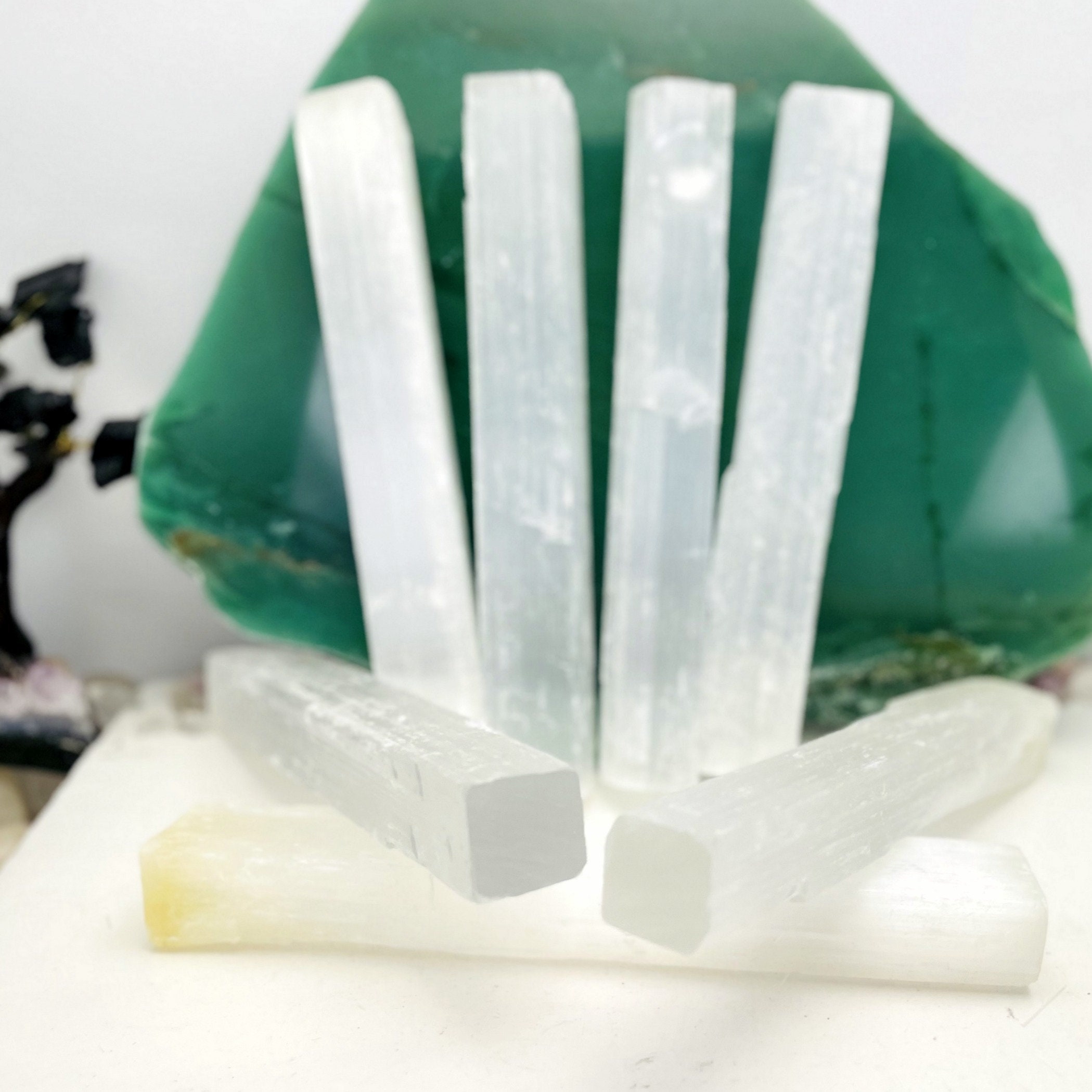 Selenite Bars - Raw Gypsum Rod - Selenite Chunk - 15cm - 6"