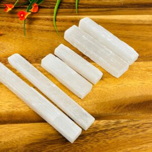 Raw Selenite Crystal Logs, Sticks for Charging and Cleansing, Healing Crystals Raw Selenite Crystal Logs, Sticks for Charging and Cleansing, Healing Crystals
