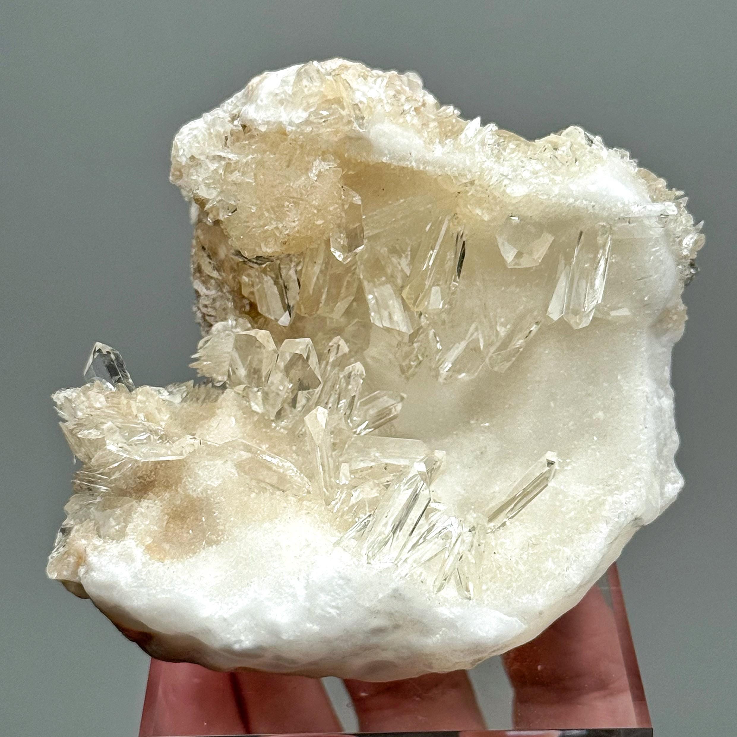 Selenite Cluster | 293g | - #1 (raw White Clear Crystal Specimen, Crown Chakra, Intuition)