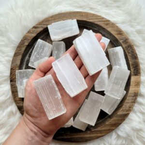 Selenite Stick , Selenite , Raw Crystals , Small Selenite Stick