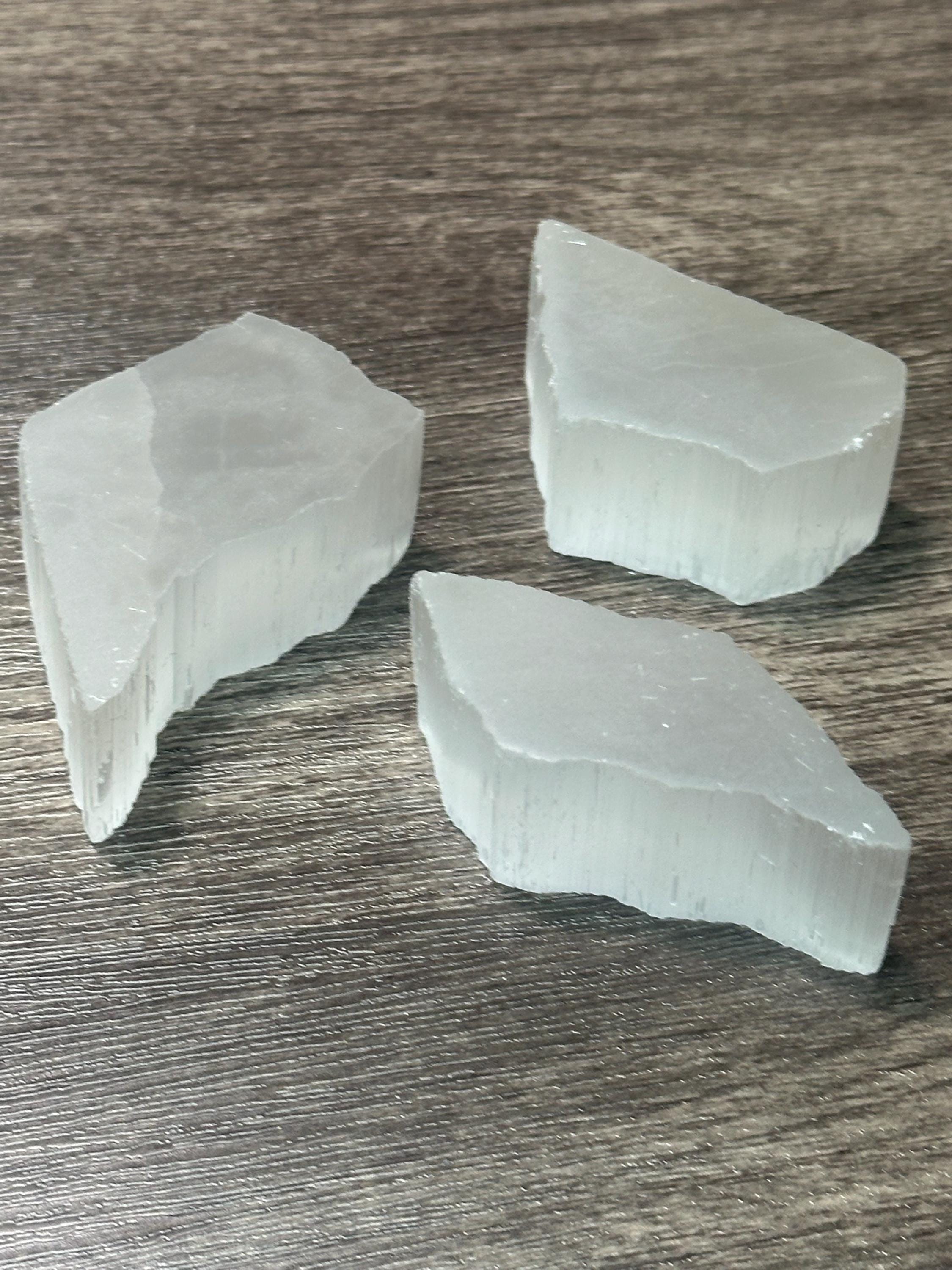 Raw Selenite Tv Stone Chunk 1 1/2" - Natural Television Rock Optical Illusion Crystal Cleansing