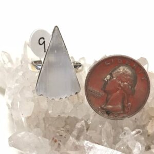 Angel Wings-selenite Ring, Size 9