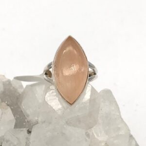 Orange Selenite Ring, Size 5 1/2