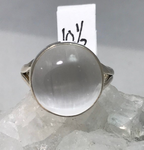 Selenite Ring, Size 10 1/2