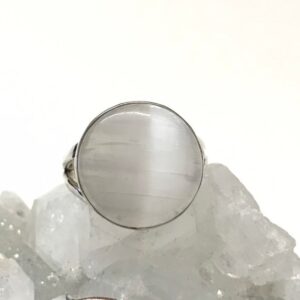 Selenite Ring, Size 10