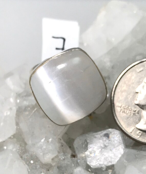Unique Selenite Ring, Size 7