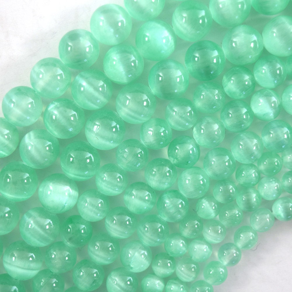 Genuine Green Selenite Round Beads Gemstone 15.5" Strand 6mm 8mm 10mm Genuine Green Selenite Round Beads Gemstone 15.5" Strand 6mm 8mm 10mm