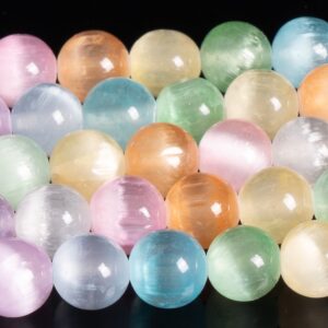 Rainbow Selenite Beads Grade Aaa Gemstone Round Loose Beads 6mm 8mm 10mm Bulk Lot Options