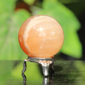 45MM Orange Selenite Sphere: Reiki Healing Crystal, Meditation Stone 45MM Orange Selenite Sphere: Reiki Healing Crystal, Meditation Stone
