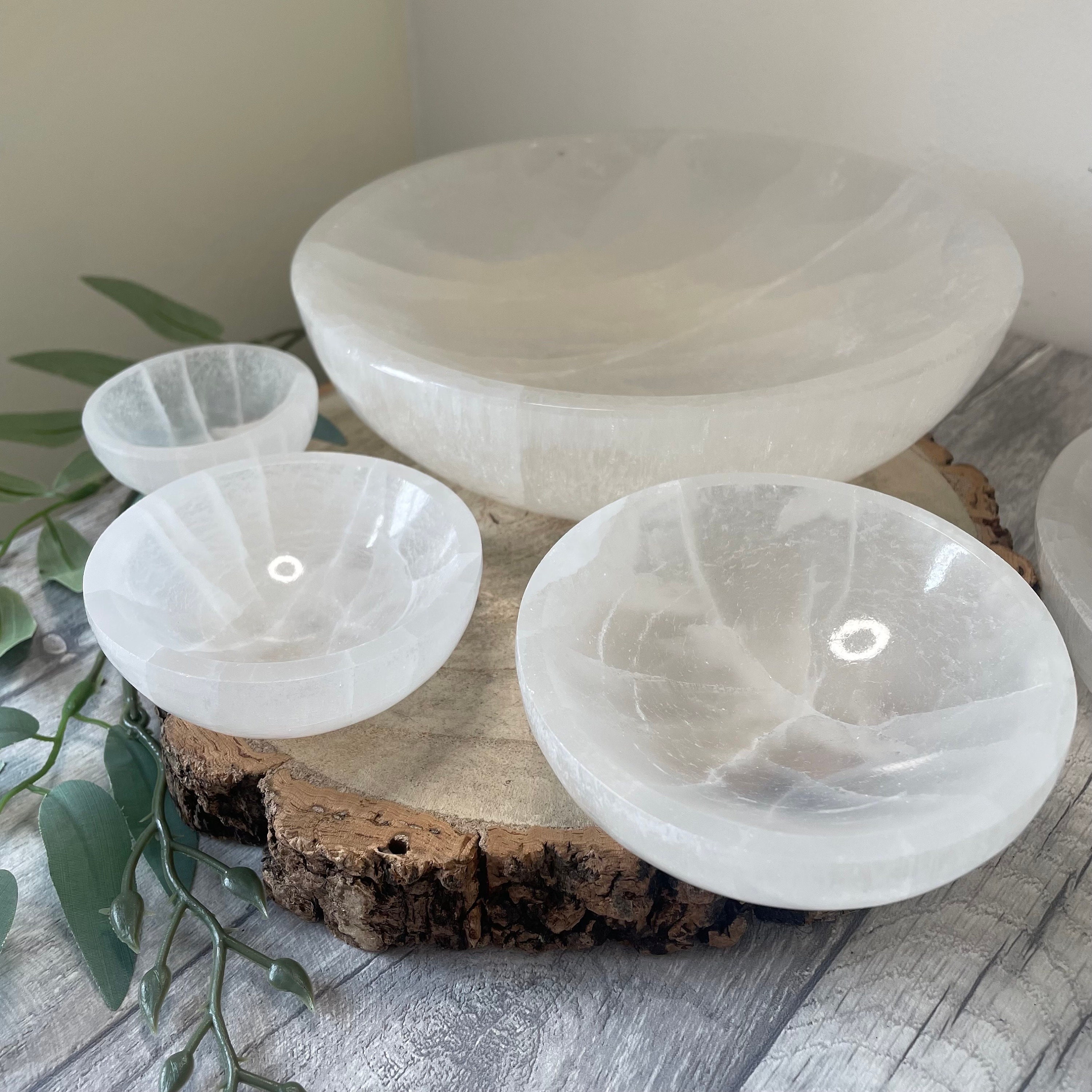 Selenite Bowl Natural For Charging Crystals & Clarity 60mm-95mm Selenite Bowl Natural For Charging Crystals & Clarity 60mm-95mm