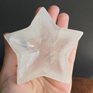 Selenite Crystal Charging Station - Star Shape Gemstone Offering Bowl Selenite Crystal Charging Station - Star Shape Gemstone Offering Bowl