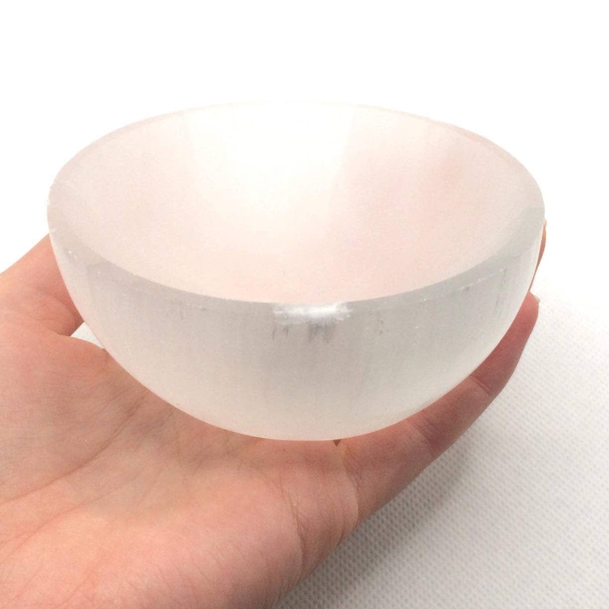 Damaged Or Chipped Selenite Bowl Natural For Charging Crystals And Clarity 60mm To 95mm