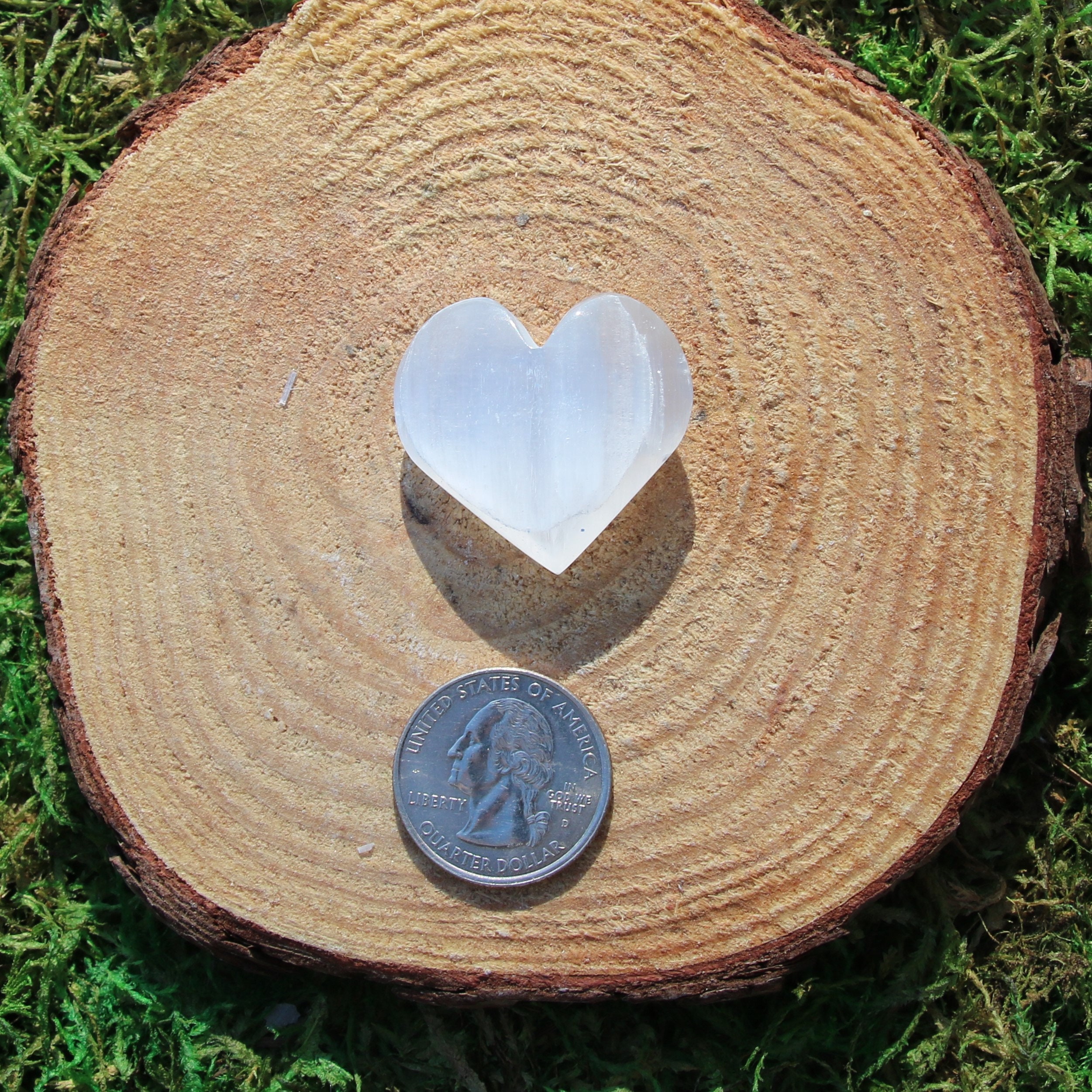 Selenite Hearts Sizes Small To X-large