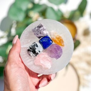 Libra Zodiac Crystal Set: Selenite Bowl, Healing Crystals Libra Zodiac Crystal Set: Selenite Bowl, Healing Crystals