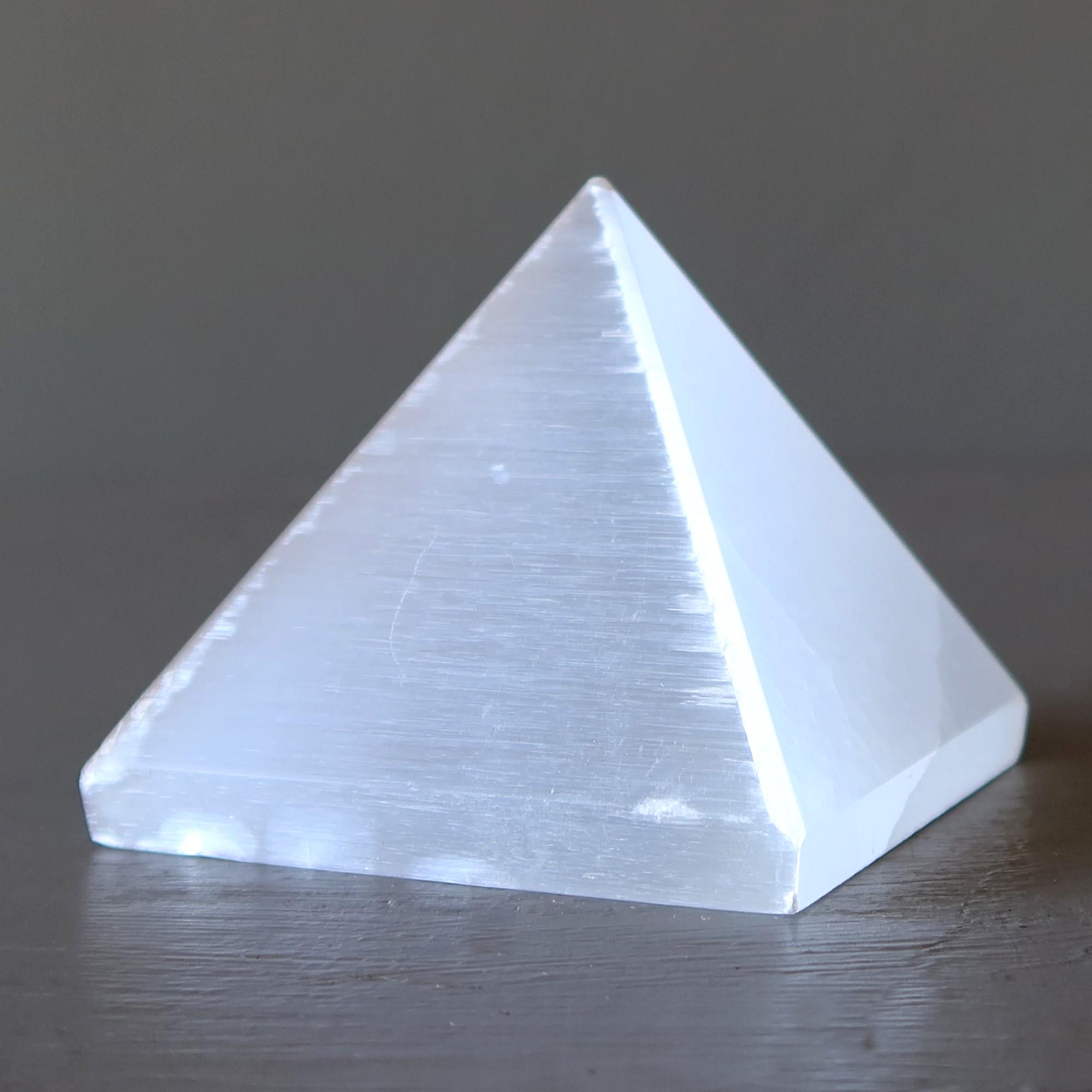 Selenite Pyramid Catcher Of White Moonbeams Crystal