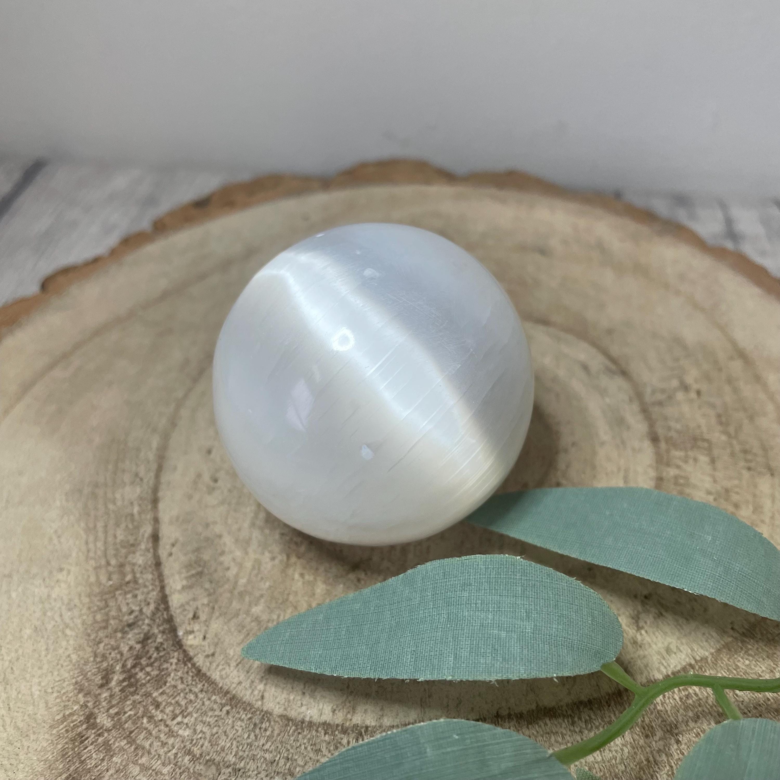 Selenite Satin Spar Sphere Stone 50mm