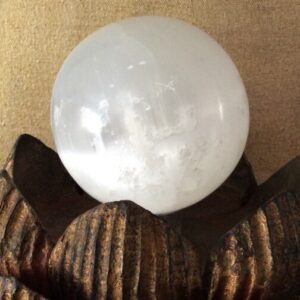 Selenite Sphere (60mm): Calming Spiritual Stone Selenite Sphere (60mm): Calming Spiritual Stone