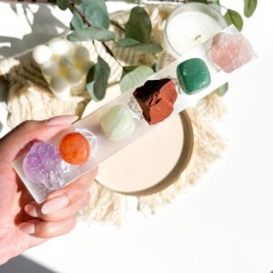Taurus Zodiac Crystal Set: Chakra Selenite Slab, Healing Stones Kit Taurus Zodiac Crystal Set: Chakra Selenite Slab, Healing Stones Kit