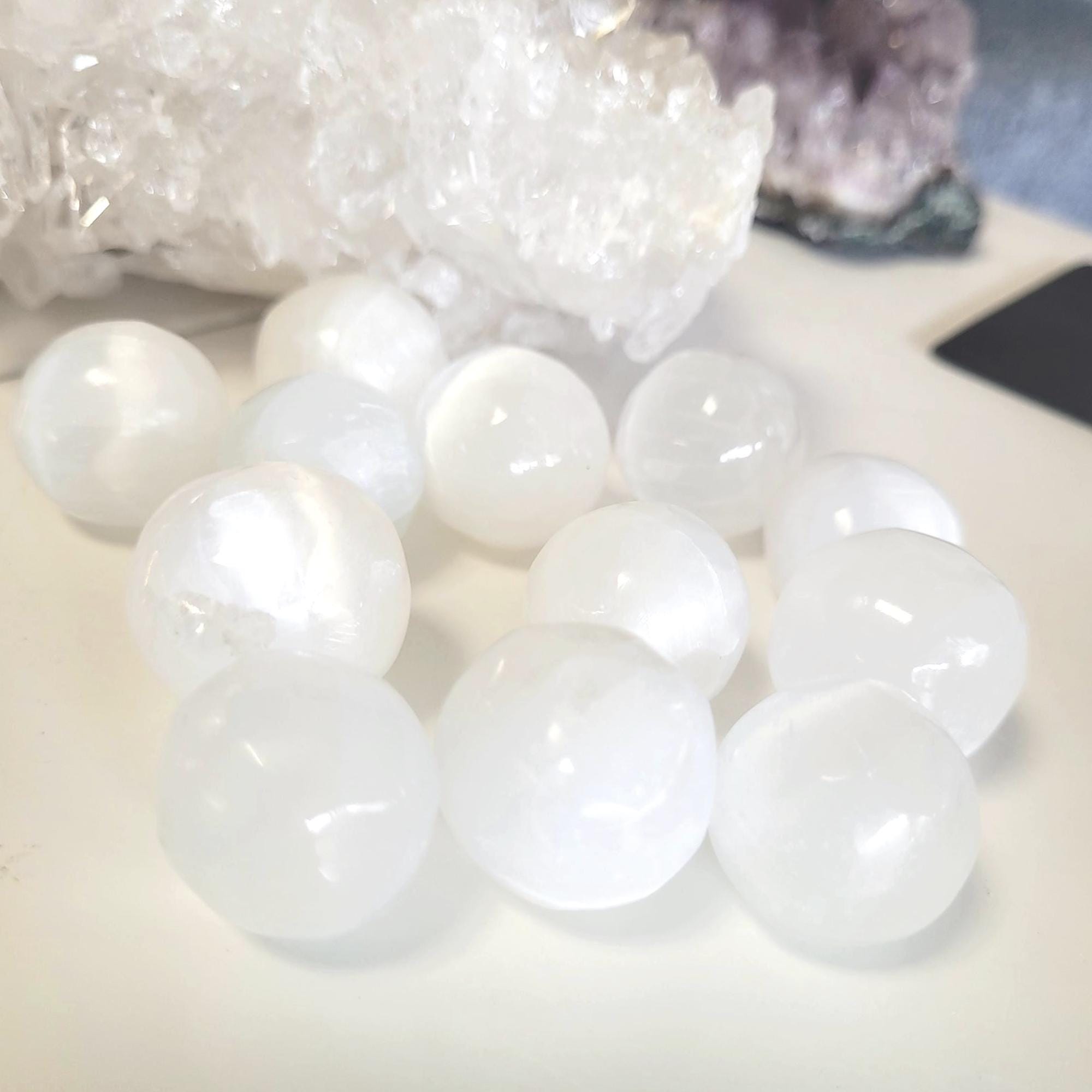Selenite Crystal Tumble Stone • Ethically Sourced