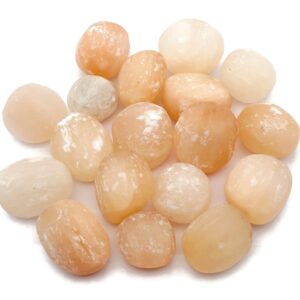 Orange Selenite Tumbled Stone – Orange Gypsum Selenite – Selenite Tumbled – Natural Selenite Crystal Stone – Tu1259