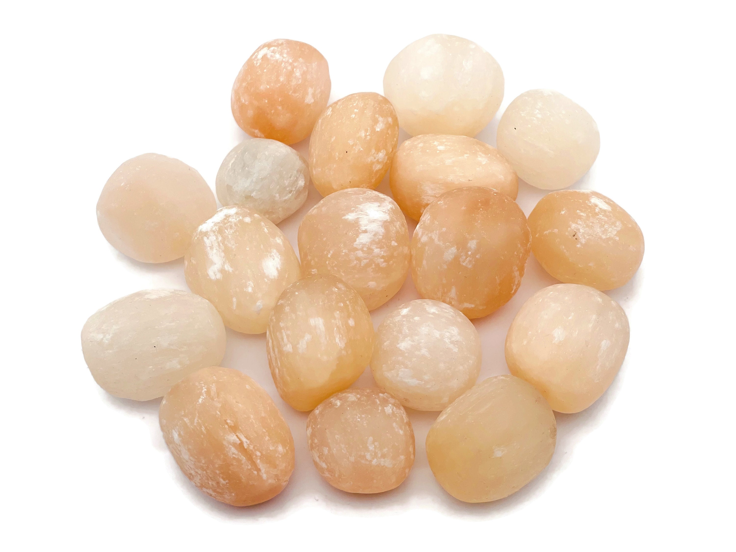 Orange Selenite Tumbled Stone – Orange Gypsum Selenite – Selenite Tumbled – Natural Selenite Crystal Stone – Tu1259