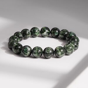 12/13mm Green Seraphinite Aaa Round Big Size Beads Gemstone Bracelet For Men And Women 12/13mm Green Seraphinite Aaa Round Big Size Beads Gemstone Bracelet For Men And Women