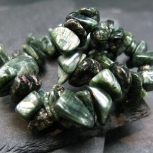 Seraphinite Clinochlore Genuine Bracelet ~ 7 Inches ~ 12mm Tumbled Beads Seraphinite Clinochlore Genuine Bracelet ~ 7 Inches ~ 12mm Tumbled Beads