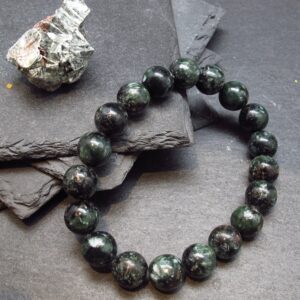 Seraphinite Clinochlore Genuine Bracelet ~ 7 Inches ~ 10mm Round Beads Seraphinite Clinochlore Genuine Bracelet ~ 7 Inches ~ 10mm Round Beads