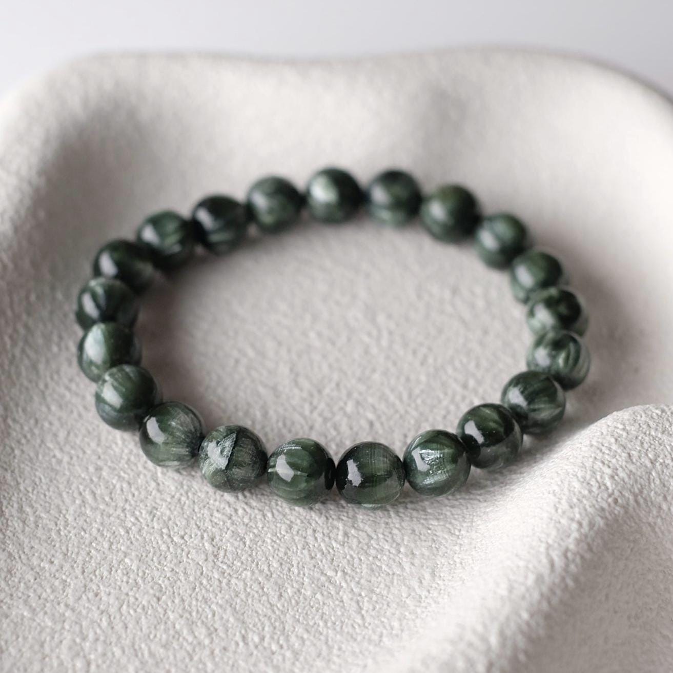 Seraphinite Bracelet | Crystal Stretch Bracelet | Crystal Jewelry | Seraphinite Jewelry