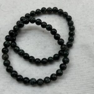 Green Seraphinite 4mm - 6mm Round Genuine Gemstone Beads Grade B Finished Jewelry Bracelet Supply - 1piece
