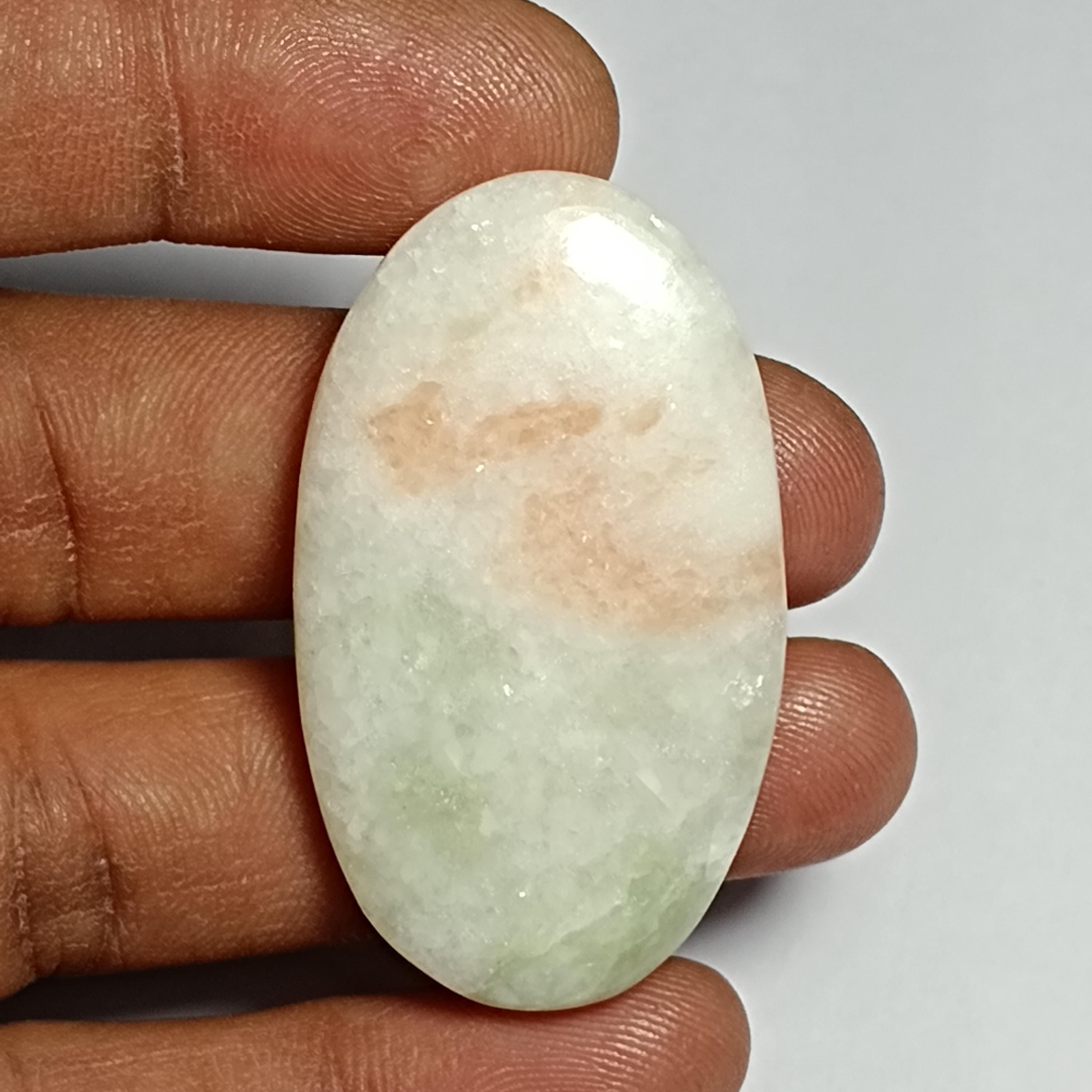 Golden Seraphinite Cabochon: Natural Loose Gemstone (45x26mm, 81cts.)
