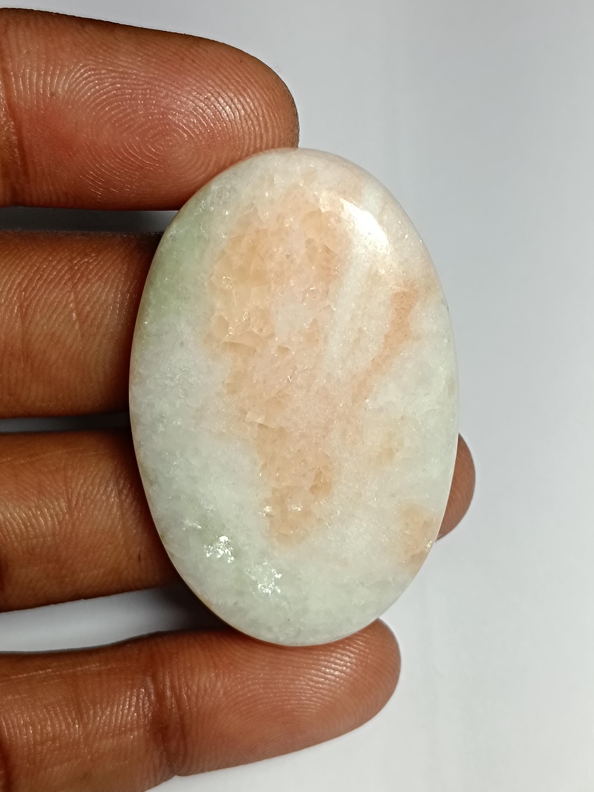 Golden Seraphinite Cabochon: Natural Loose Gemstone (44x28mm, 94cts.)