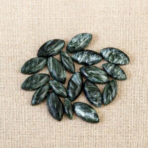 Natural Seraphinite Marquise Shape Cabochon AAA Seraphinite Smooth Marquise Flat Back Polished Calibrated Gemstones All Sizes Available Natural Seraphinite Marquise Shape Cabochon AAA Seraphinite Smooth Marquise Flat Back Polished Calibrated Gemstones All Sizes Available